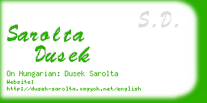 sarolta dusek business card